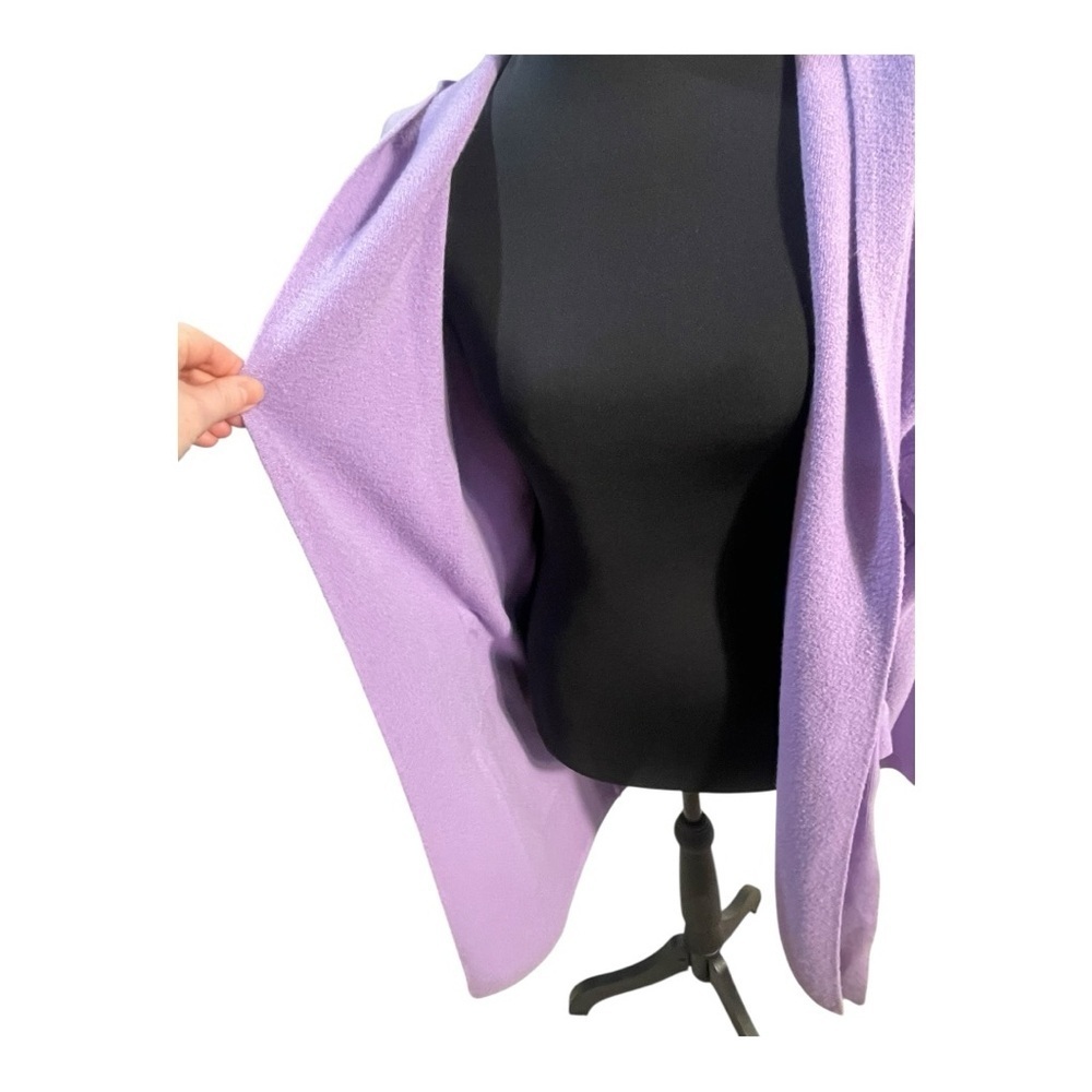 Pinch Front Tie Hooded Cardigan Purple Size S/M - Picture 7 of 9